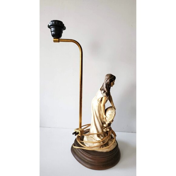 VINTAGE CAPODIMONTE HAND PAINTED LAMP MADE IN ITALY - Picture 8 of 12